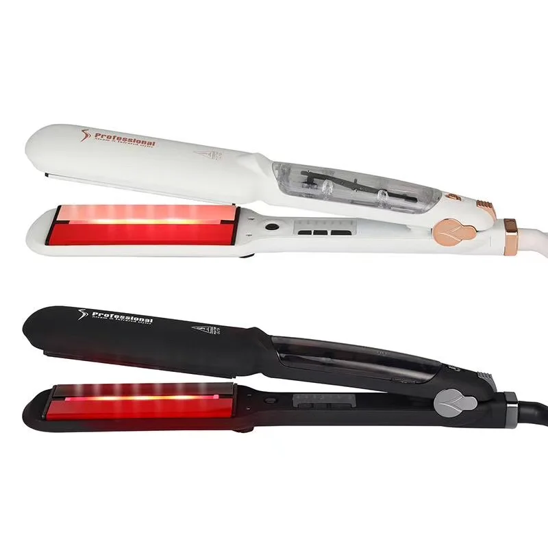 Утюжок для волос с функцией пара Steam Function Flat Iron Tourmaline Ceramic Vapor Professional Hair Straightener with Argan Oil Infusion Straightening Irons on.