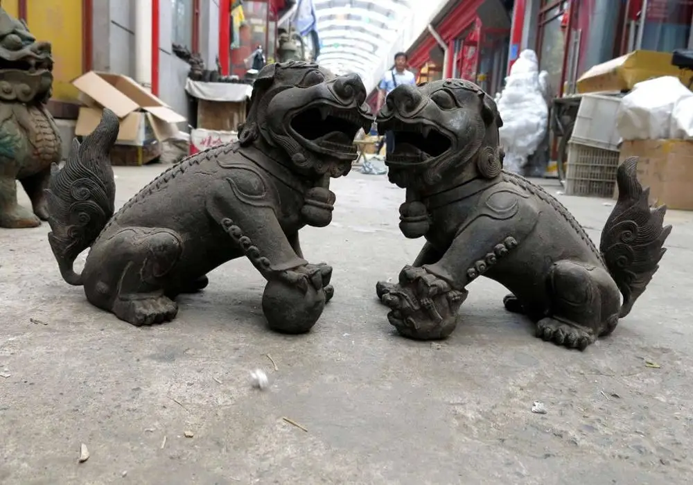 10 авиапочту Китая (China Старого Железа охранник Foo Собаки Лев Ладан горелки пара