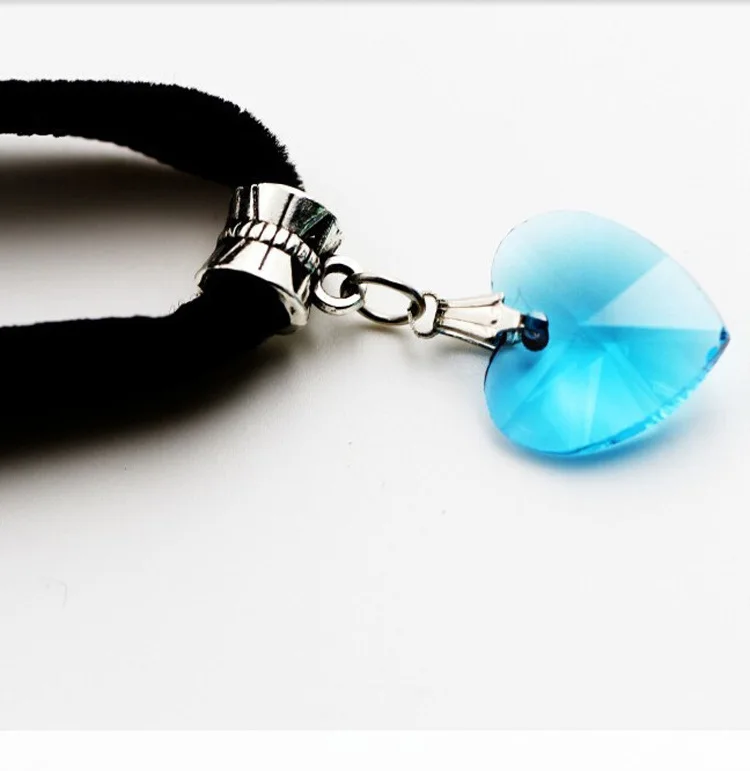 Ошейник ожерелье 2016 ретро новый готический вельветовый с кристаллами подвеской