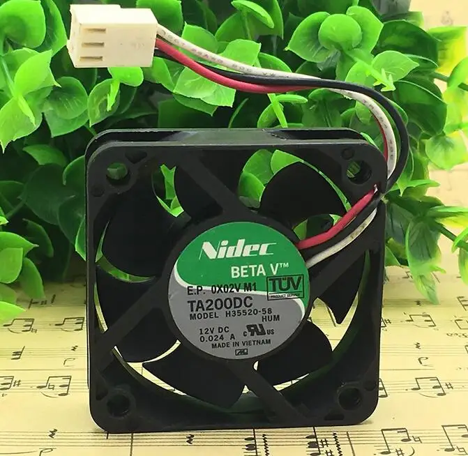NIDEC TA200DC H35520-58 12V 0.024A 5 см 5015 50*50*15 мм 3 провода крайне низкий уровень шума вентилятора