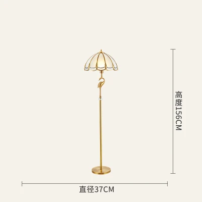 floor lamp Европейская Медная настольная лампа, хрустальная лампа для гостиной, прикроватная лампа, свадебная Творческая настольная лампа, гостиничные декоративные светодиодные фонари - Цвет абажура: floor lamp