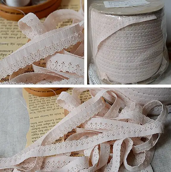 10 метров розовая эластичная кружевная лента для шитья украшения нижнего белья
