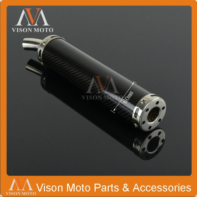 22 мм глушитель выхлопной трубы из углеродного волокна для скутера 50CC 110CC 150CC|exhaust