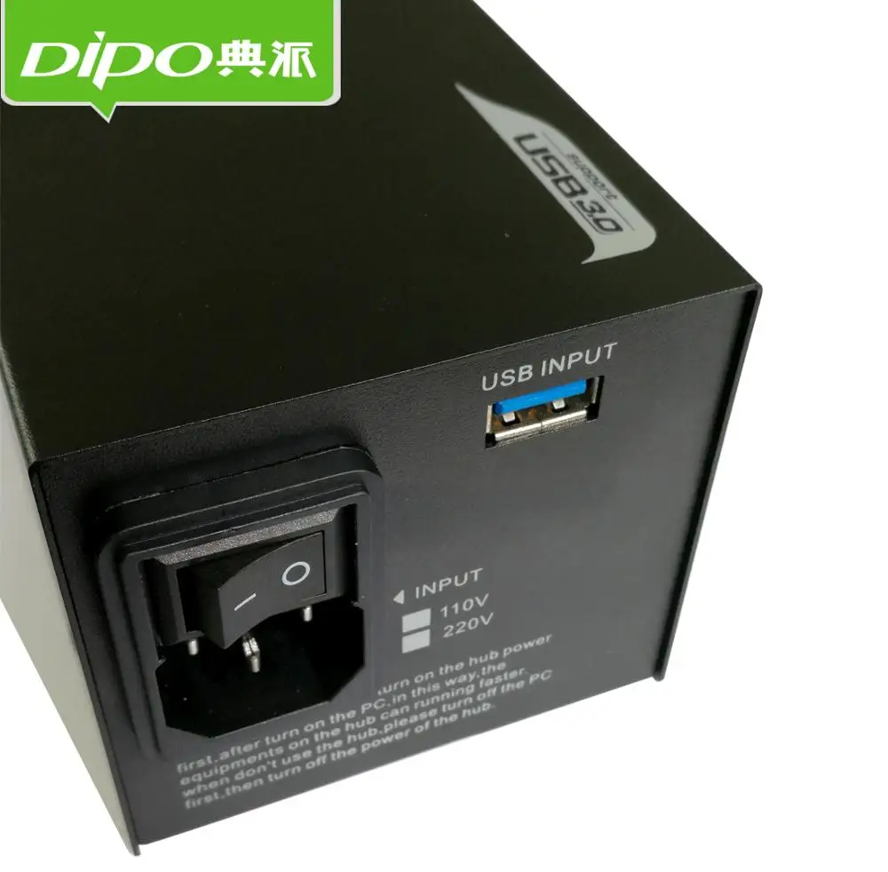 DIPO 4 7 19 10 порт 3,0 usb-хаб с 12V 20A адаптер питания Hab высокоскоростной usb-разветвитель может передавать данные или заряжать 1.8A 2.1A