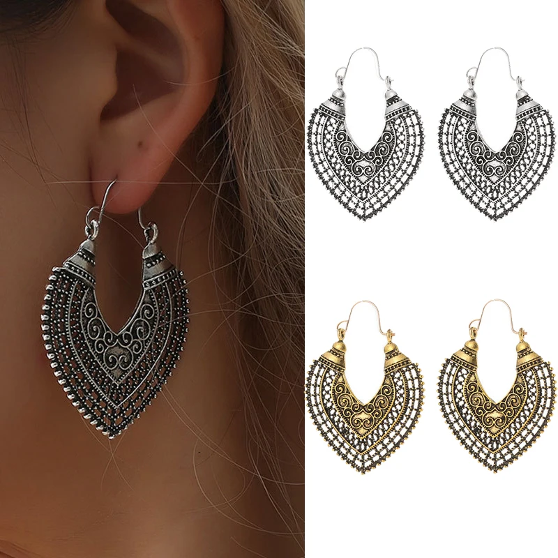 Женские Геометрические серьги с подвесками Винтажные висячие блестящими