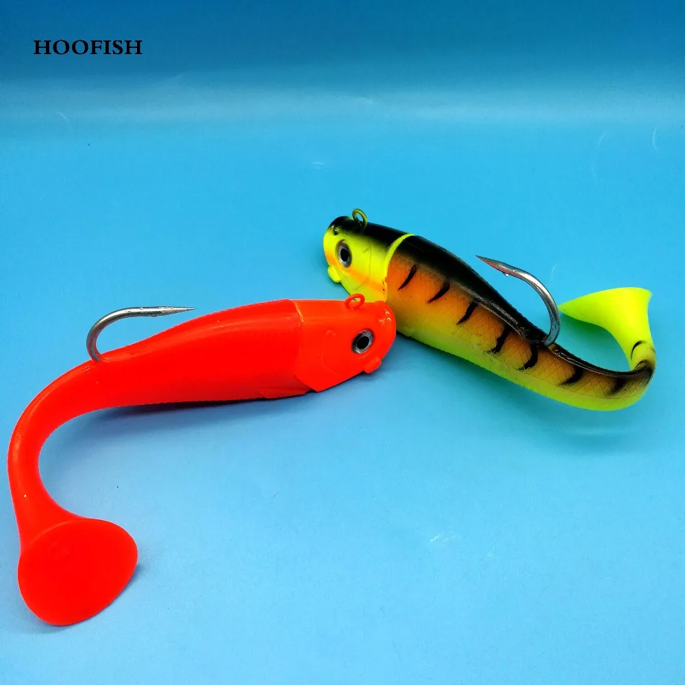 Hoofish 1 шт./лот привести голову мягкая рыба 300 г/18 см 2 цвета один крюк Т хвост приманки рыболовные снасти