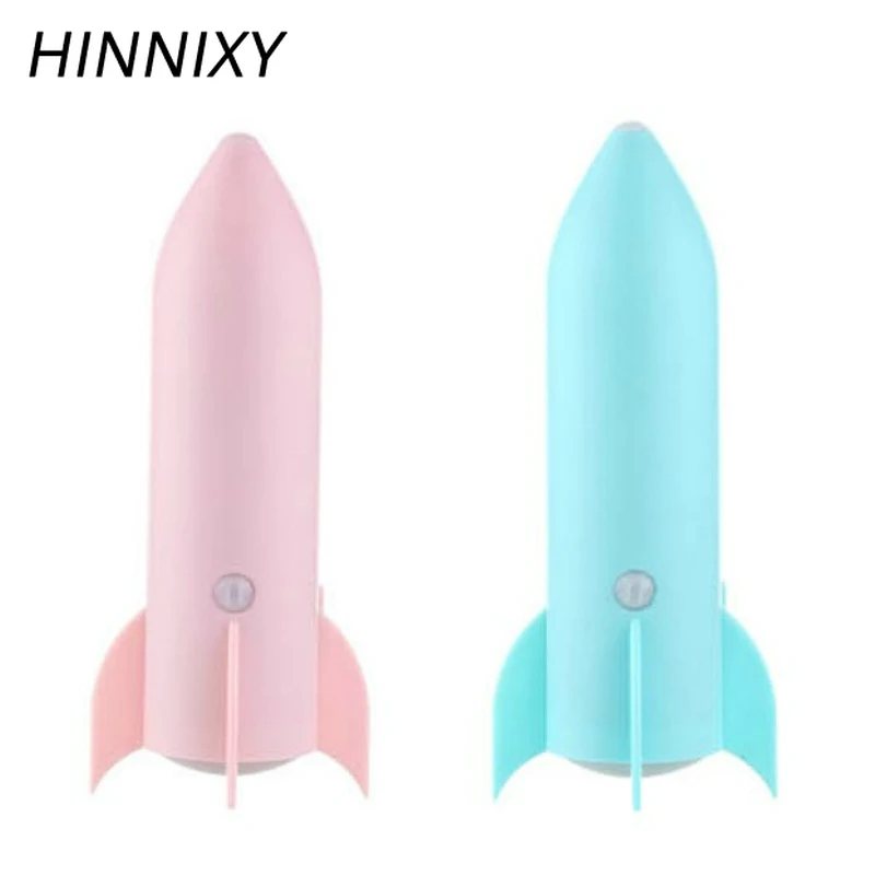 Hinnixy Rocket Sensor Ночная светло розовая синяя умная детская прикроватная лампа для
