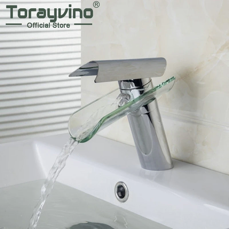 Стеклянный водопад Torayvino носик Императорская корона настенный смеситель для