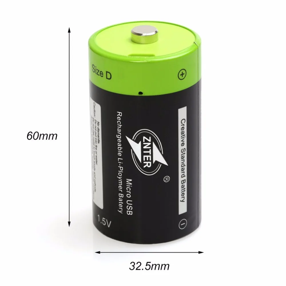 Аккумулятор ZNTER 1 5 в 4000 мАч аккумуляторные батареи Micro USB аккумулятор D Lipo LR20 для