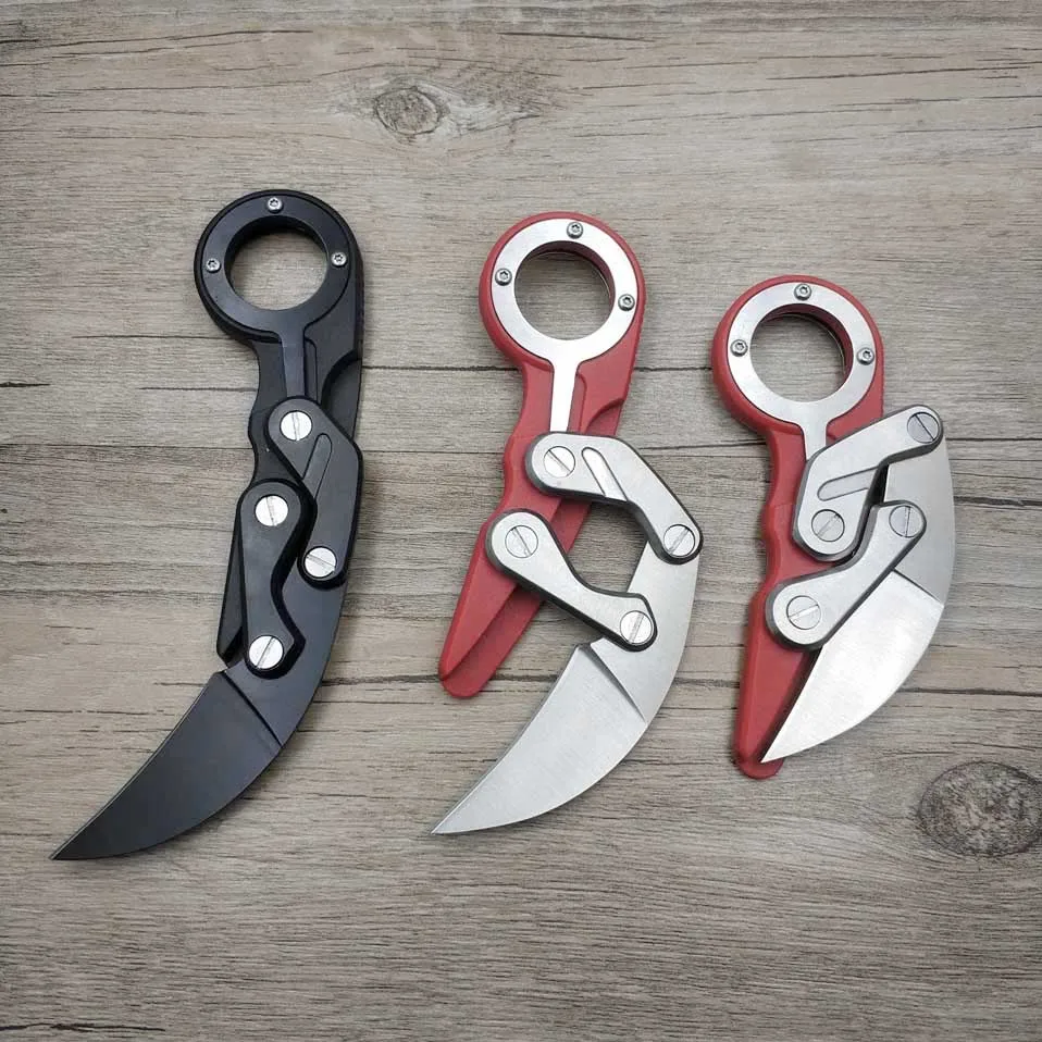 Прямая поставка, складной карманный нож karambit из нержавеющей стали+ ABS, портативный механический коготь счетчика, тактический спасательный резак
