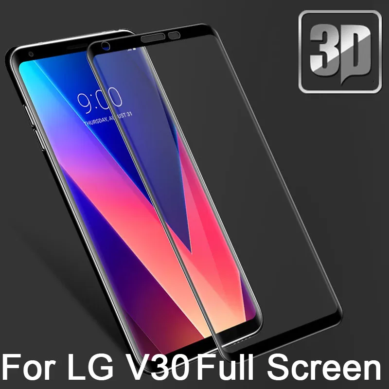 9H 3D закаленное стекло для LG V30 + LCD изогнутая полная защитная крышка экрана plus H930