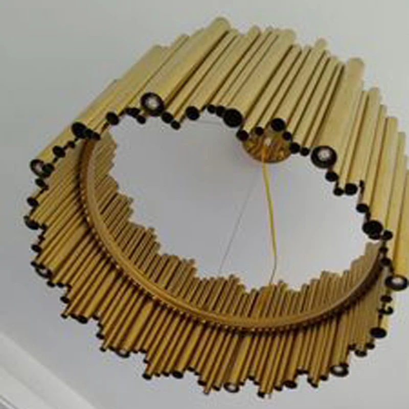 

Brief Design Gold Chandelier Modern LED Lamp AC110V 240V Stainless Steel Lighting