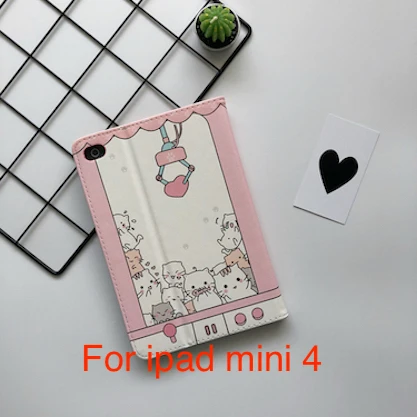 Kawayi подарок на год кота чехол Обложка для ipad 9,7 Pro air2 Мягкая обложка для ipad Air1 Чехол ipad mini 1/2/3/4, ipad Стенд - Цвет: For ipad mini 4