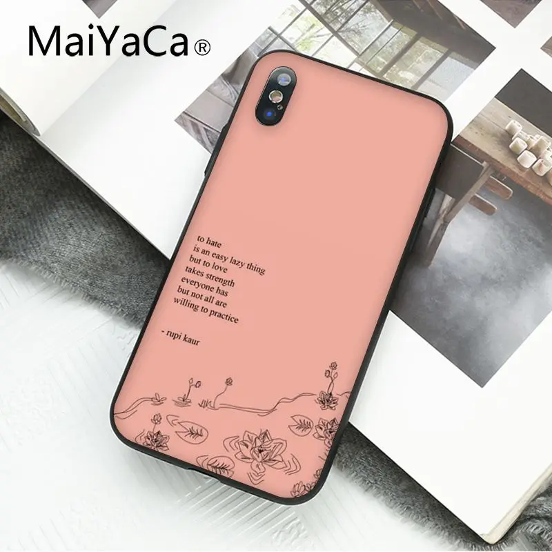 MaiYaCa Art эстетическое цветочное слово цитаты чехол для телефона iphone 11 Pro 11Pro MAX X XS MAX 6 6s 7 7plus 8 8Plus 5 5S SE XR - Цвет: A10
