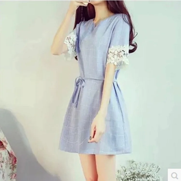Летнее маленькое свежее кружевное платье в сетку сексуальное delgado Vestido вечернее