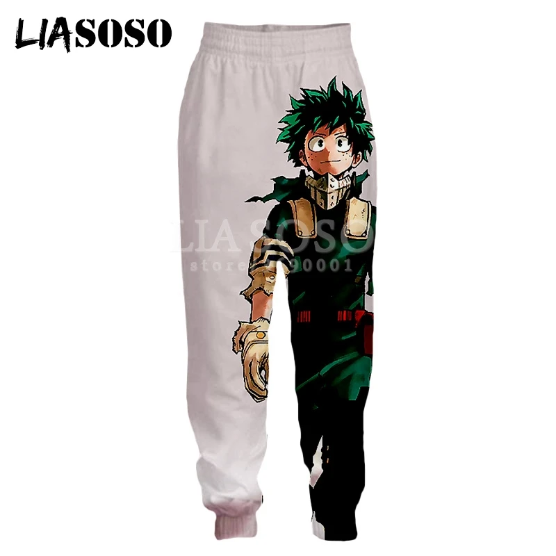 LIASOSO, новинка, 3d принт, унисекс, для мужчин и женщин, спортивные штаны, Boku no Hero Academy, повседневные спортивные штаны, джоггеры, мой герой Academy, брюки X0731