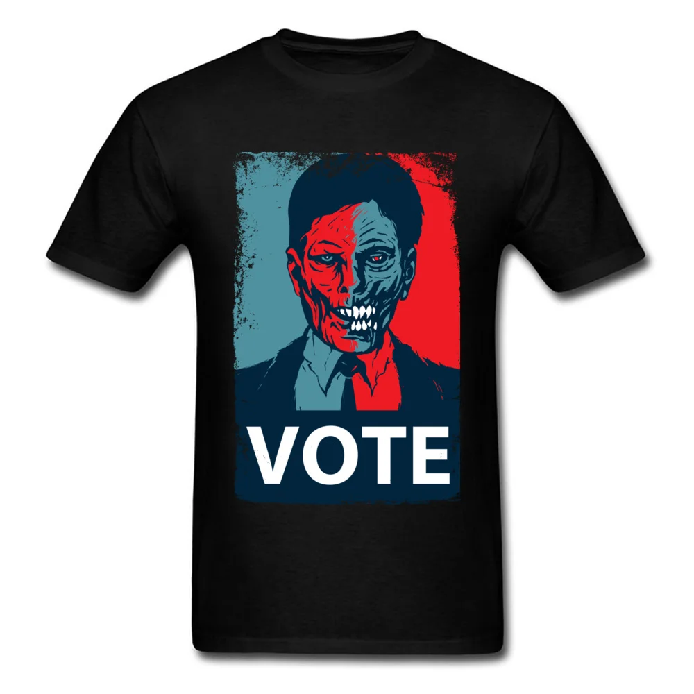 Мужская футболка с коротким рукавом VOTE Zombie винтажная ретро-портретная Футболка