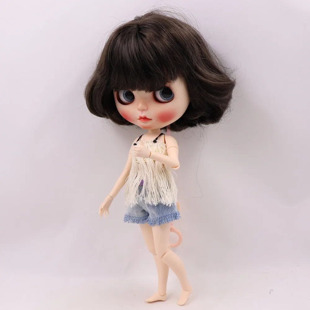 Наряд DBS для куклы Blyth icy комплект одежды с кисточками и джинсового пальто брюками