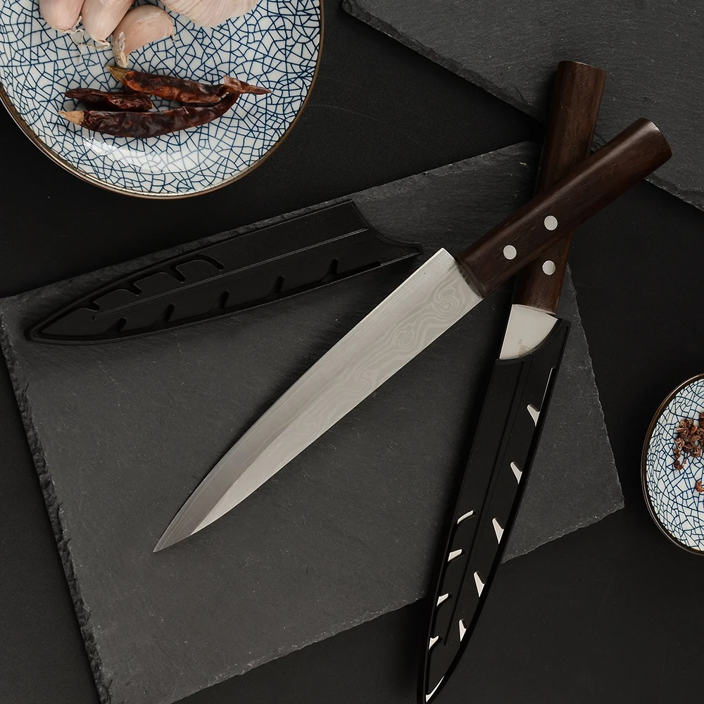 Нож ZINZUO Sashimi 4Cr14Mov профессиональный Филейный для рыбы нож лосося суши кухонный