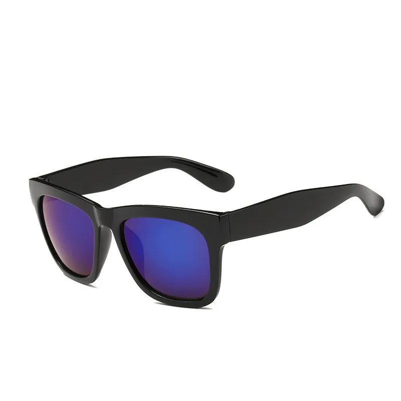 Black F Blue Высокое качество классические мужские солнцезащитные очки Брендовая Дизайнерская обувь UV400 Винтаж на открытом воздухе очки с зеркальными линзами, мужские солнцезащитные очки для мужчин, солнцезащитные очки - Цвет линз: Black F Blue