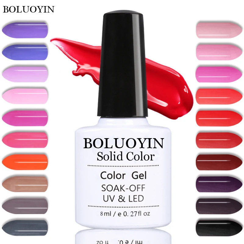 

Boluoyin Nail Art Design Manicure 29 Color 8Ml Soak Off Enamel 2018 New Gel Polish LED UV Gel Nail Polish Lacquer Free Shipping