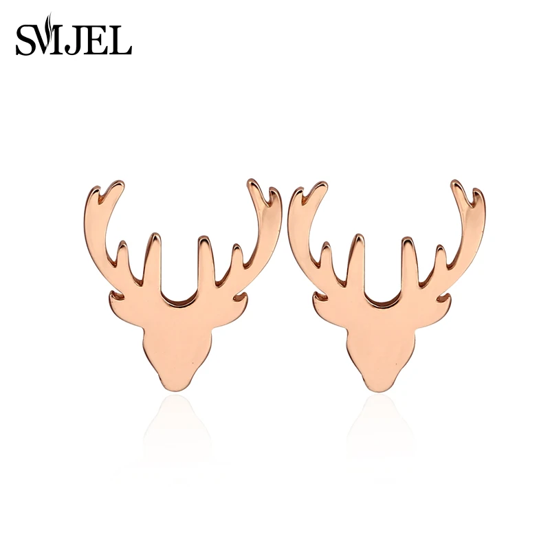 SMJEL Fashion Brushed Circle Karma Stud Earrings for Women Simple Round Geometric Small Ear brinco aros korean Style Jewelry