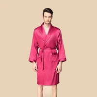 plus 5xl mens silk kimono robe luxury designer long sleeve bathrobe sleepwear oversized satin nightgown summer home clothing