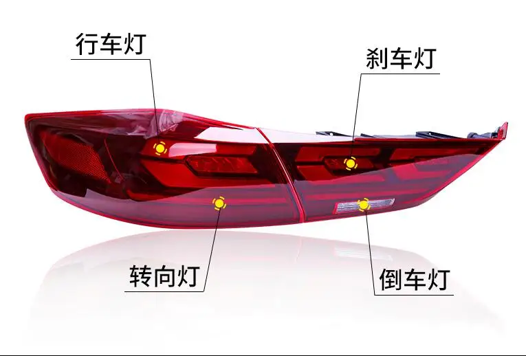 Бампер лампа для hyundai Elantra задние фонари светодиодный задний фонарь DRL+ обратный+ тормоз+ Динамический движущийся сигнал поворота