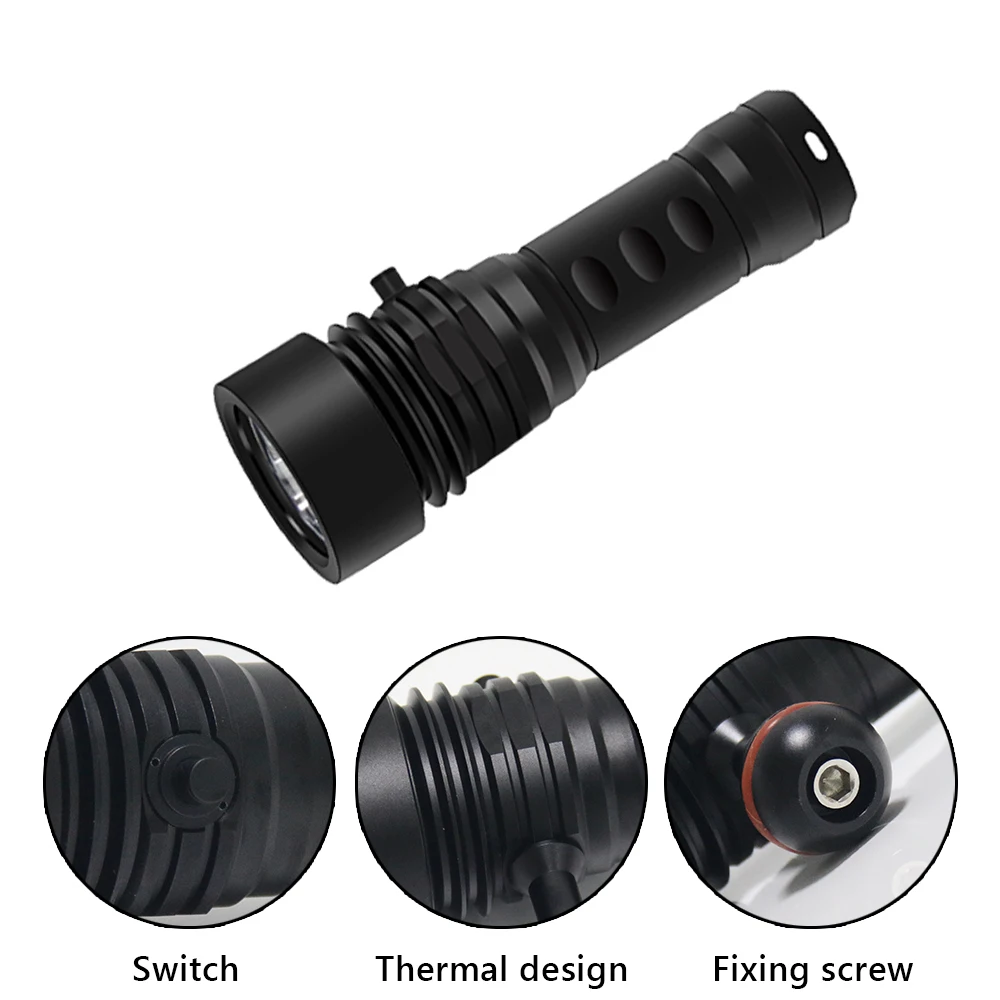 3l2 мощный подводные фонари Дайвинг светодиодный фонарик LED CREE XM L2 26650