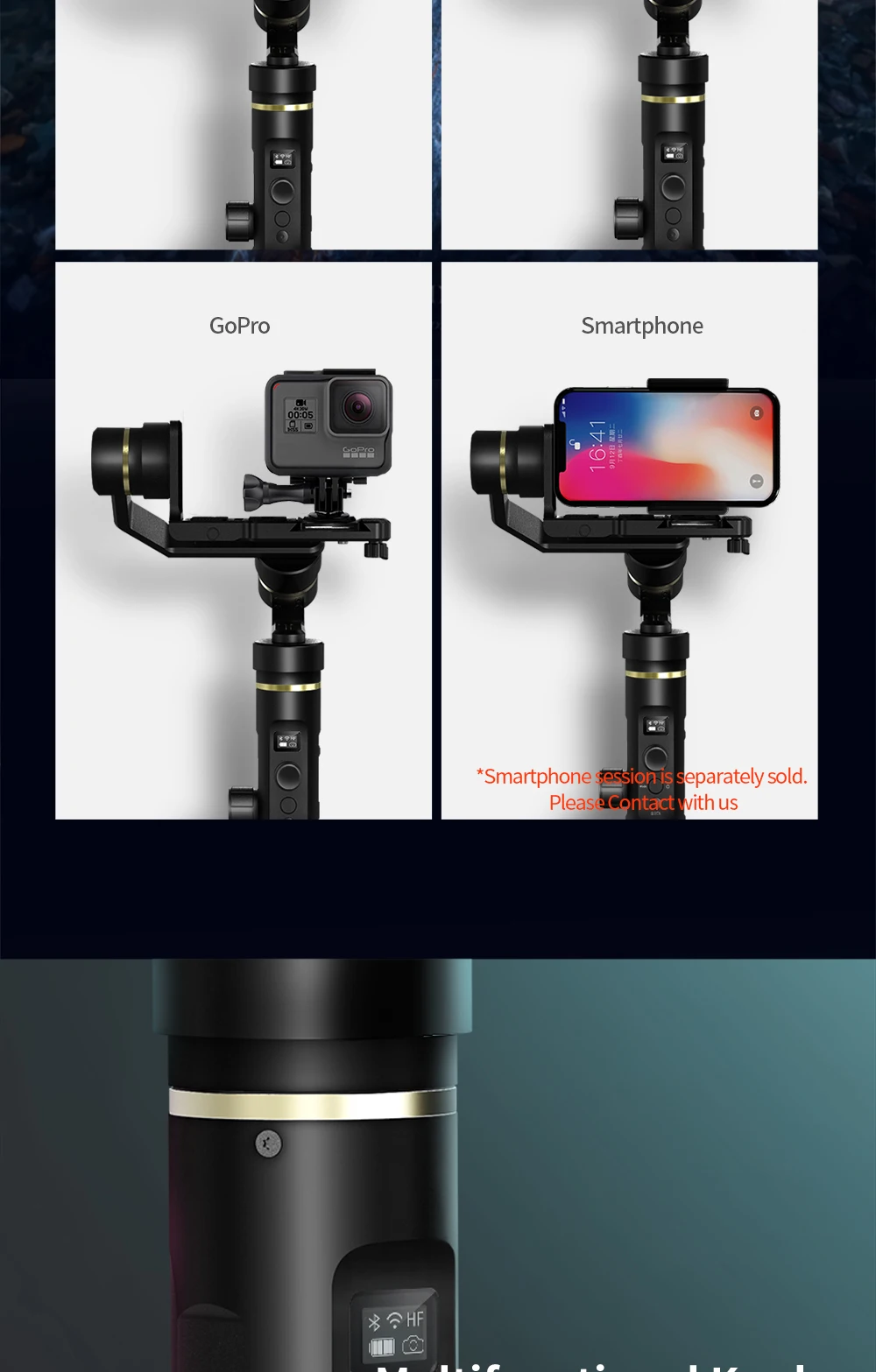 Feiyutech Feiyu G6 плюс 3-осевой стабилизатор портативный монопод с шарнирным замком для Iphone sony A6300 беззеркальных карман GoPro Dslr Камера смартфон