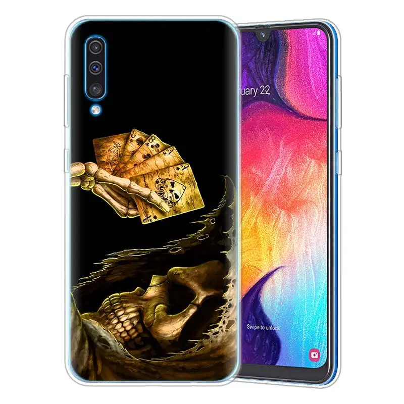 19 Мрачный Жнец "скелетная" тема, чехол для samsung A50 A70 A60 A40 A30 A20 A20e A10 M30 M20 M10 A7 A9 мягкий чехол для телефона из ТПУ с принтом "Coque - Цвет: 19