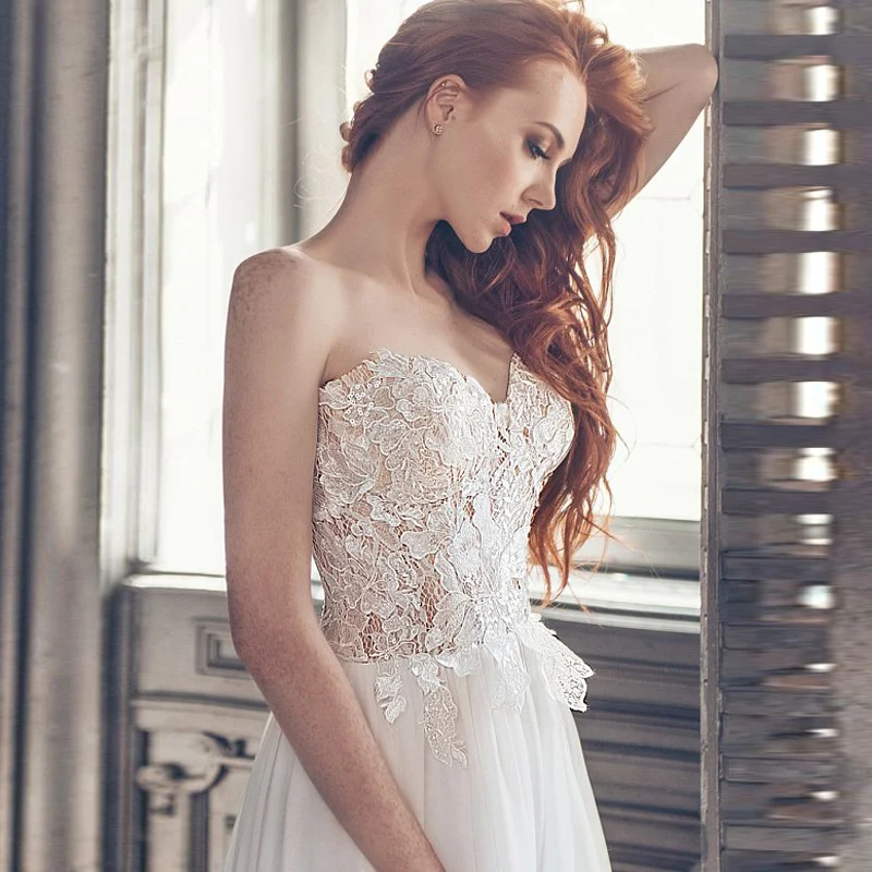 2019 сексуальные милые пляжные свадебные платья Vestido De Noiva шифоновые без рукавов