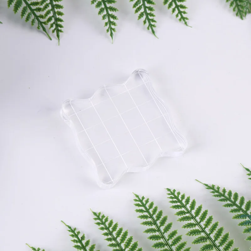 

High Quality Photo Album Decor Acrylic Block Transparent Curved Skid Edge Organic Glass Card Making Rubber Stamp DIY Scrapbook
