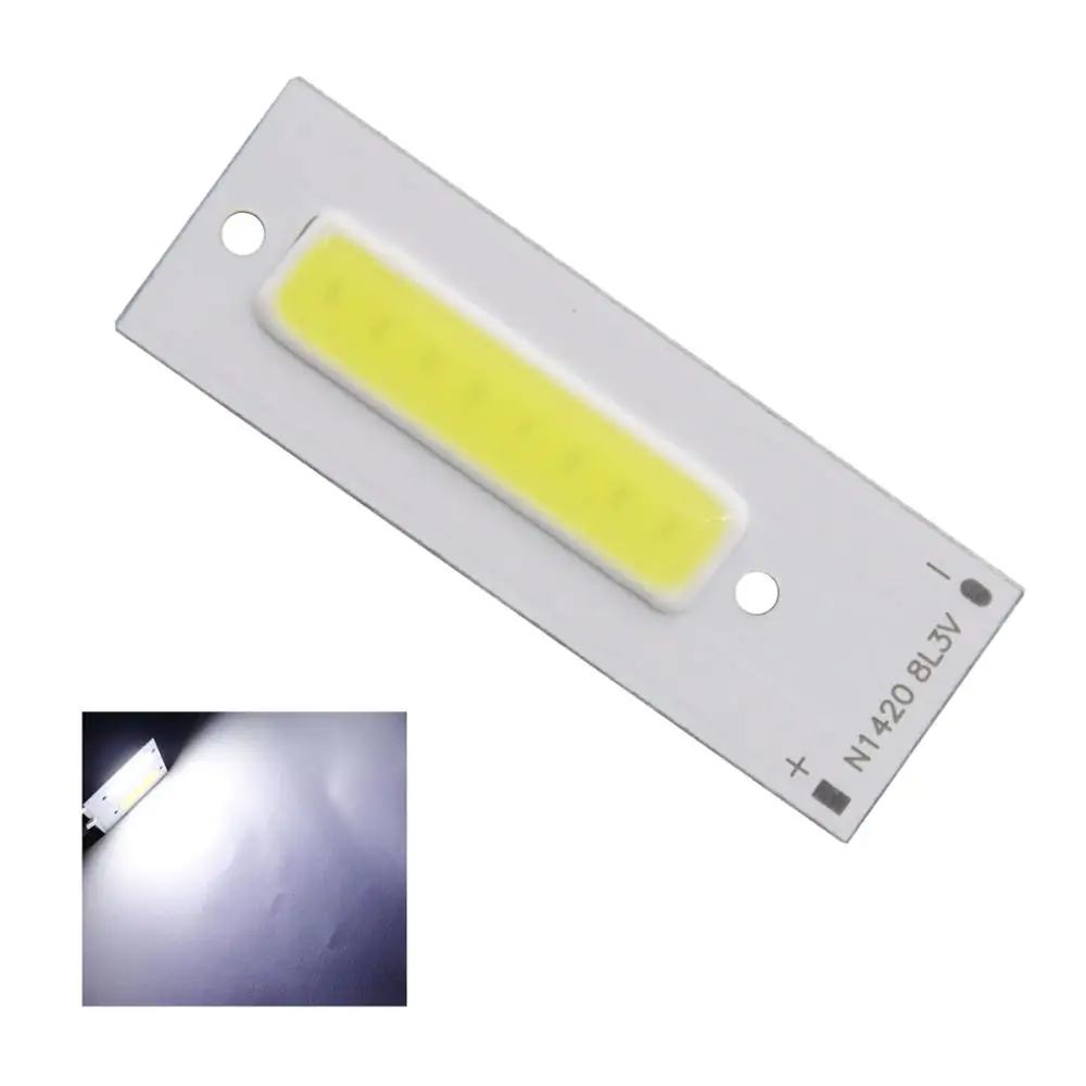 

2018 Новинка 3 В-240 В 43x15 мм 3,7 Вт Диодная Светодиодная лента cob чип источник светильник для рабочего освещения «сделай сам» светильник белый мон...