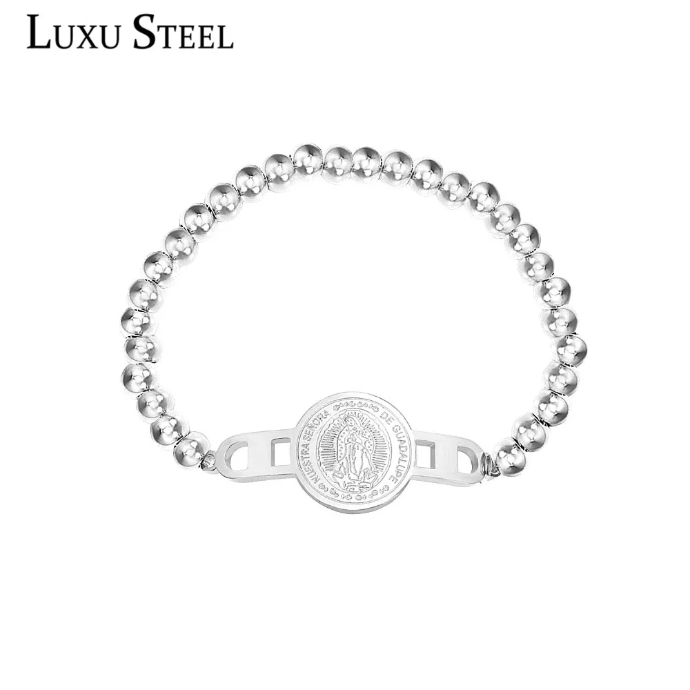 Фото Серебряные браслеты LUXUSTEEL для женщин/мужчин из нержавеющей стали - купить