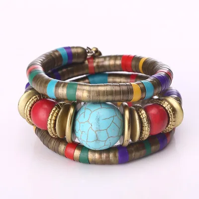 European and American retro bohemian multi-layer bracelet snake bone style jewelry explosion | Украшения и аксессуары