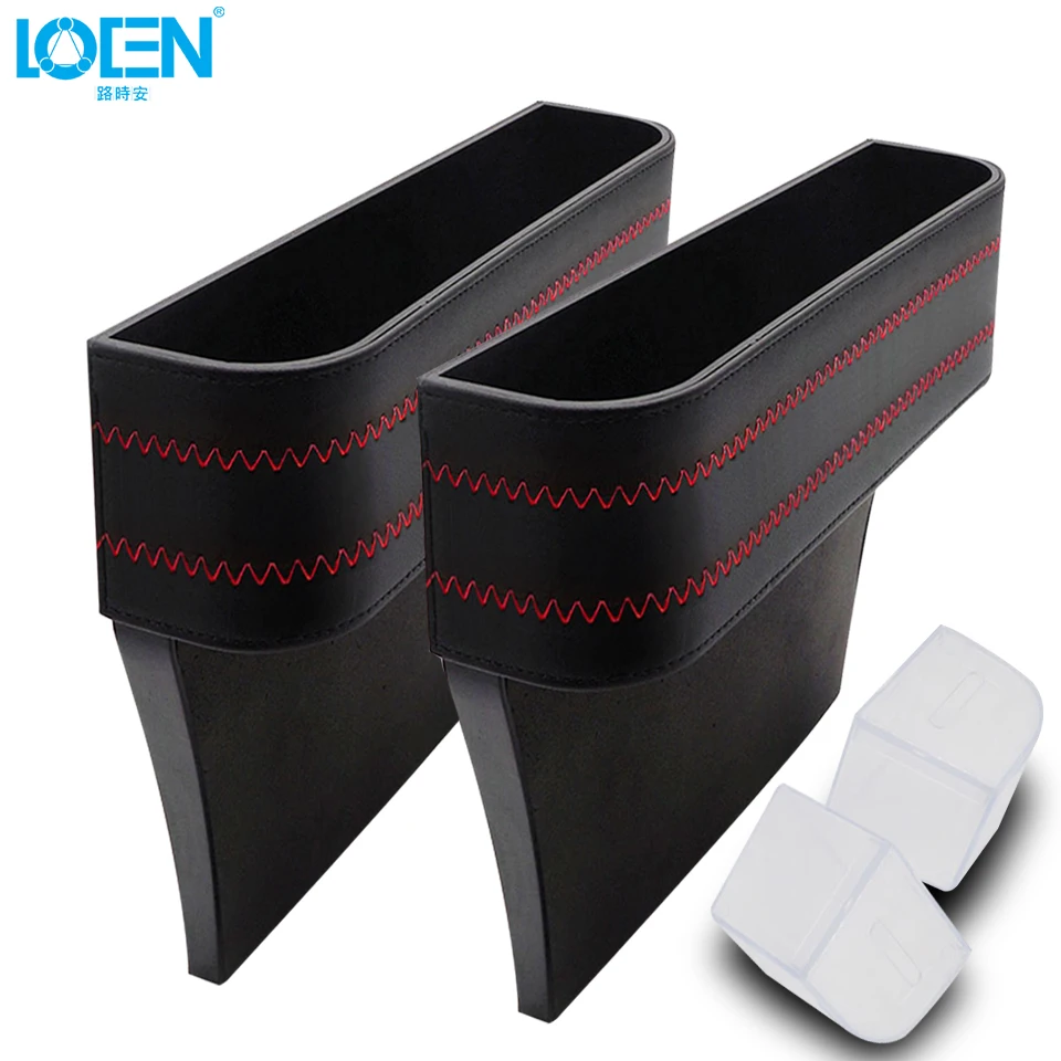 

2Pieces Car Seat Crevice Storage Box Cup Drink Holder Organizer Auto Gap Pocket Stowing Tidying For Phone Pad Card Coin Case Bag