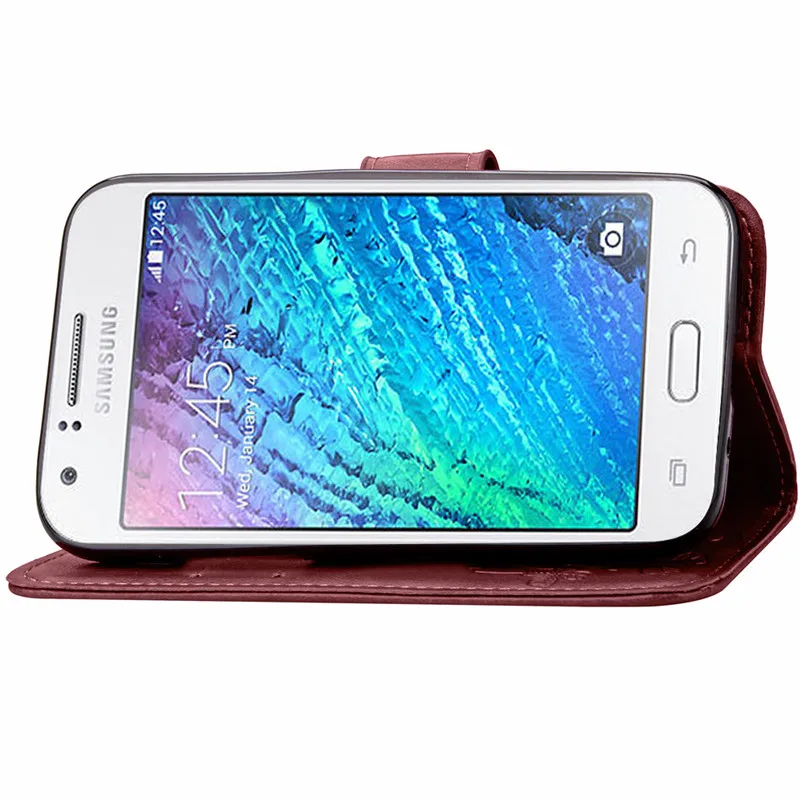 Для Samsung J1 2015 Чехол кошелек чехол для телефона из искусственной кожи Galaxy J100 J100H J100F
