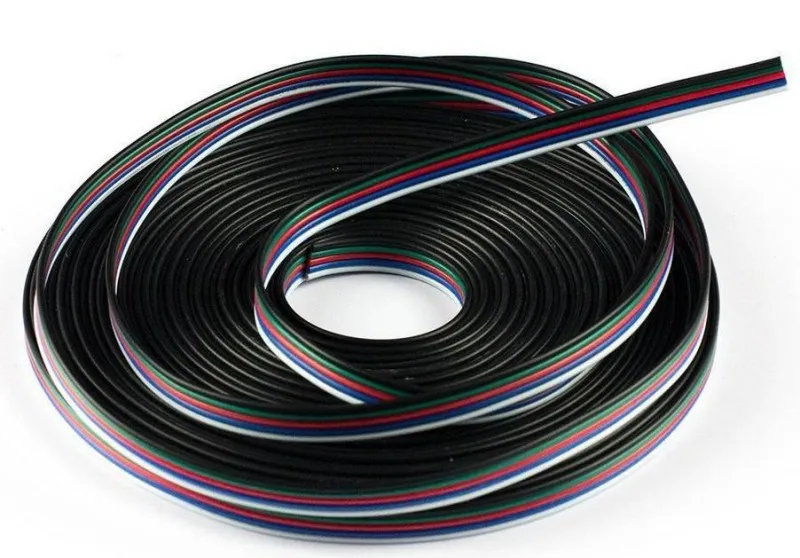 Удлинительный кабель RGB RGBW с 2/3/4/5 контактами 1 м/10 м/20 м/100 м Светодиодная лента шнур