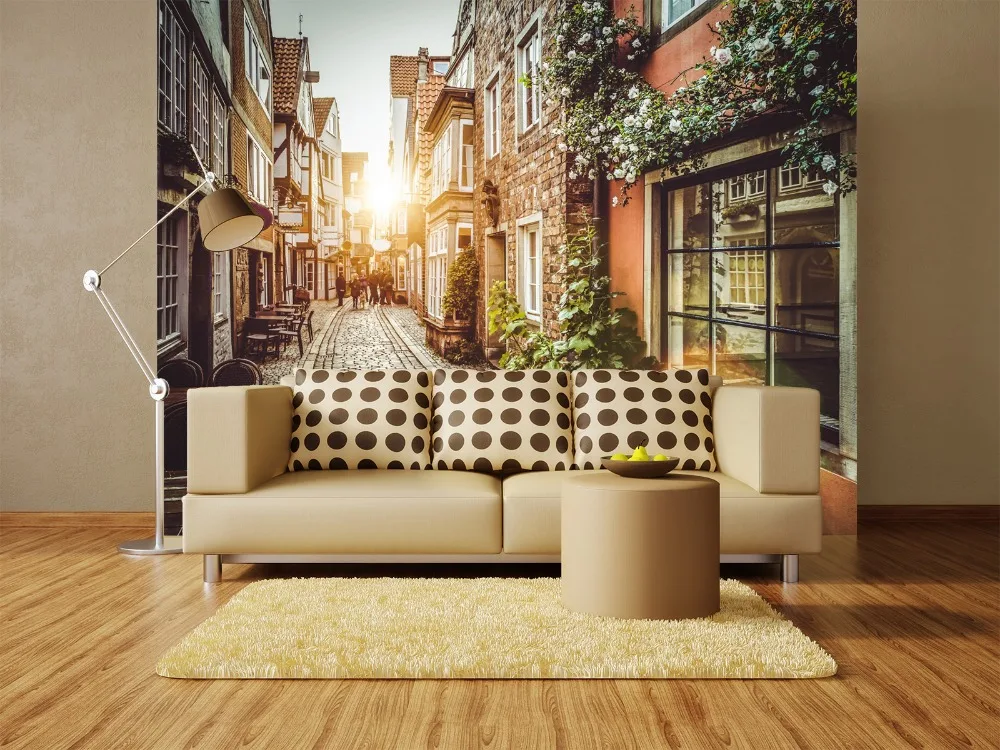 

[Self-Adhesive] 3D Alley European Style 106 Wall Paper mural Wall Print Decal Wall Murals