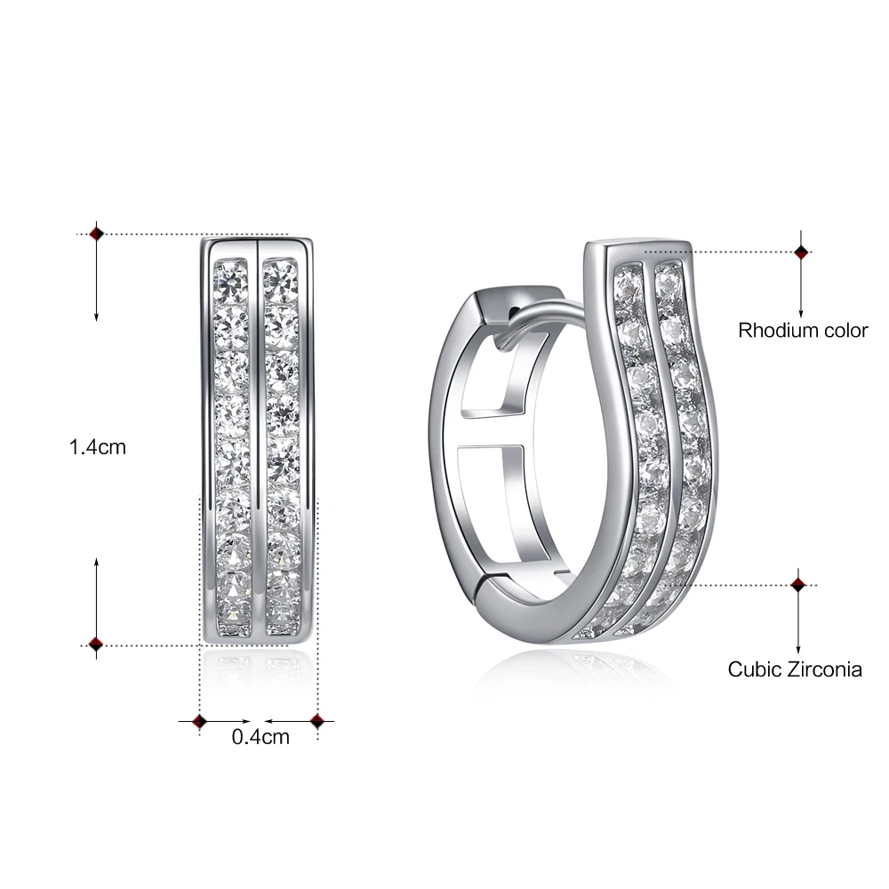 Серьги-кольца из настоящего серебра 92.5% пробы классические ювелирные изделия