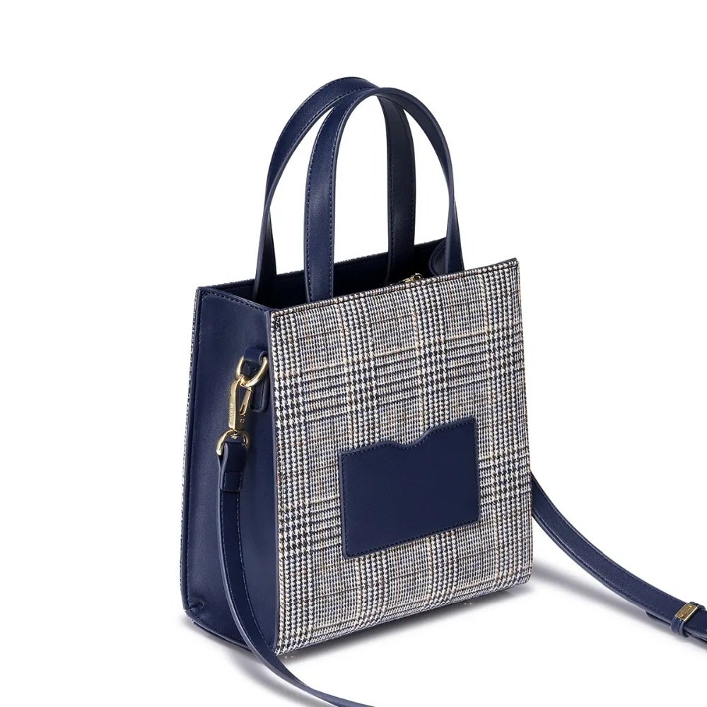 NUCELLE/брендовый женские из искусственной кожи сумки Дамская мода плед Tote кошелек