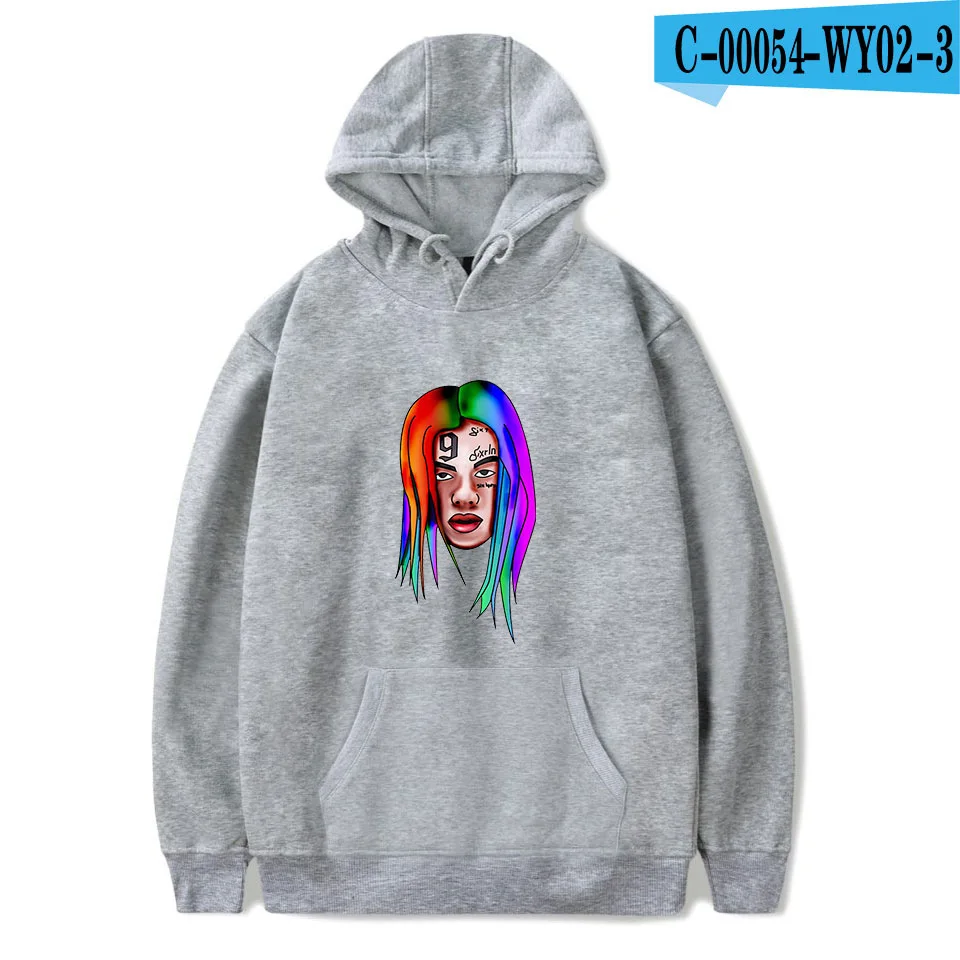 69 6ix9ine мультяшная толстовка мужская толстовка с капюшоном Рэпер Хип Хоп Уличная одежда свитшоты скейтборд Мужская/Женская забавная одежда - Цвет: 027
