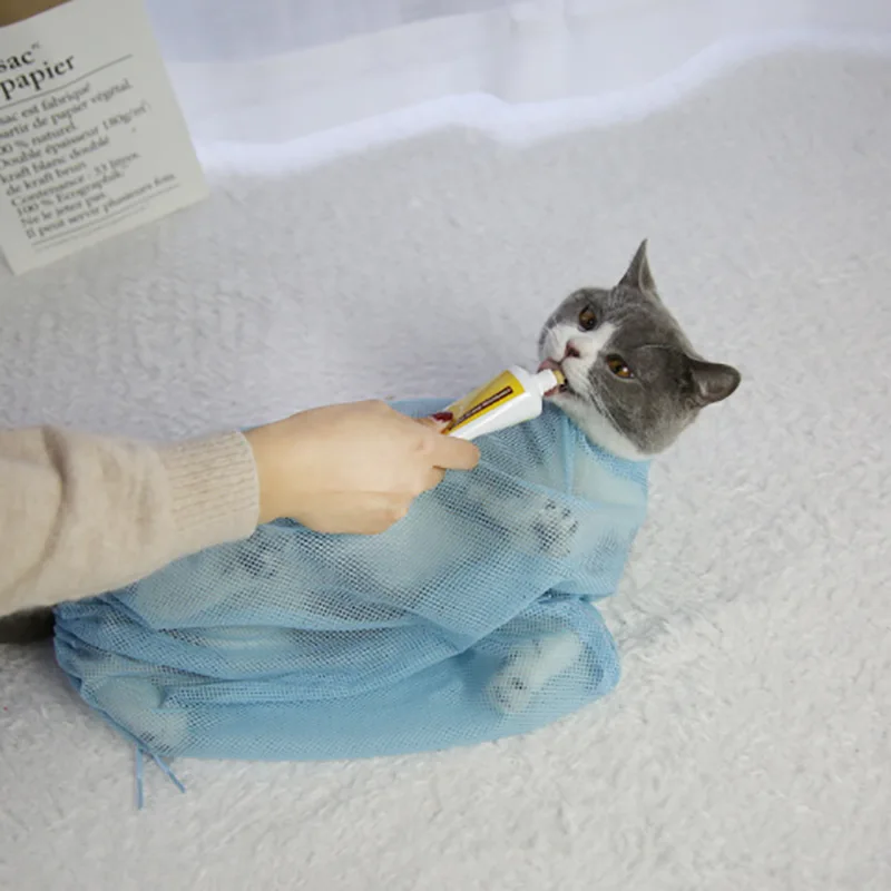 Сетчатые Сумки для ухода за кошками футляр мытья кошек ванной без царапин защита