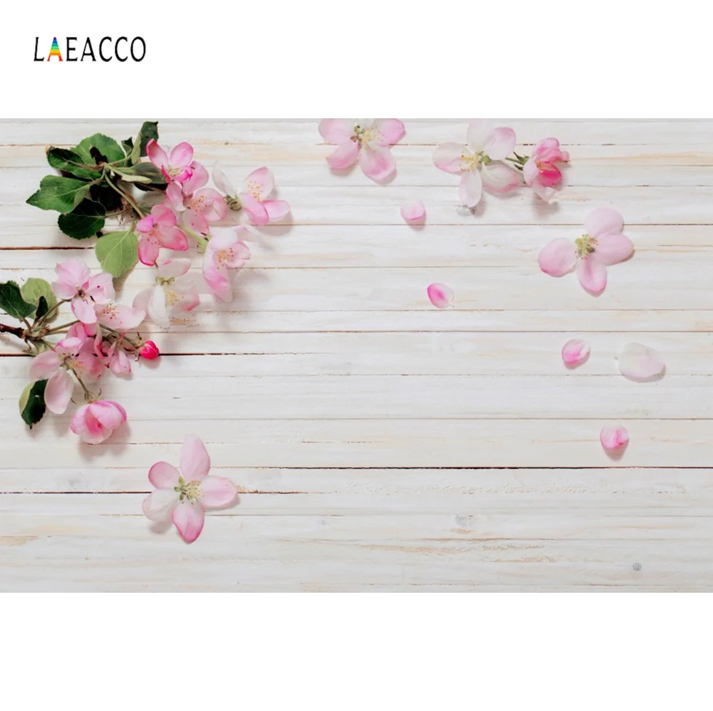 Vinyl Background Wooden Board Flower Petals Birthday Photocall Baby Shower Food Cake Photography Backdrop For Wedding Studio | Электроника