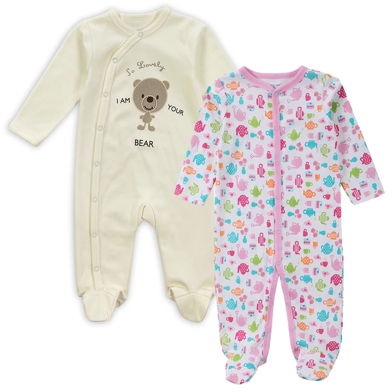 2 части / серия Rompers младенца Симпатичные цветочные Дети Комбинезон Детские Общая