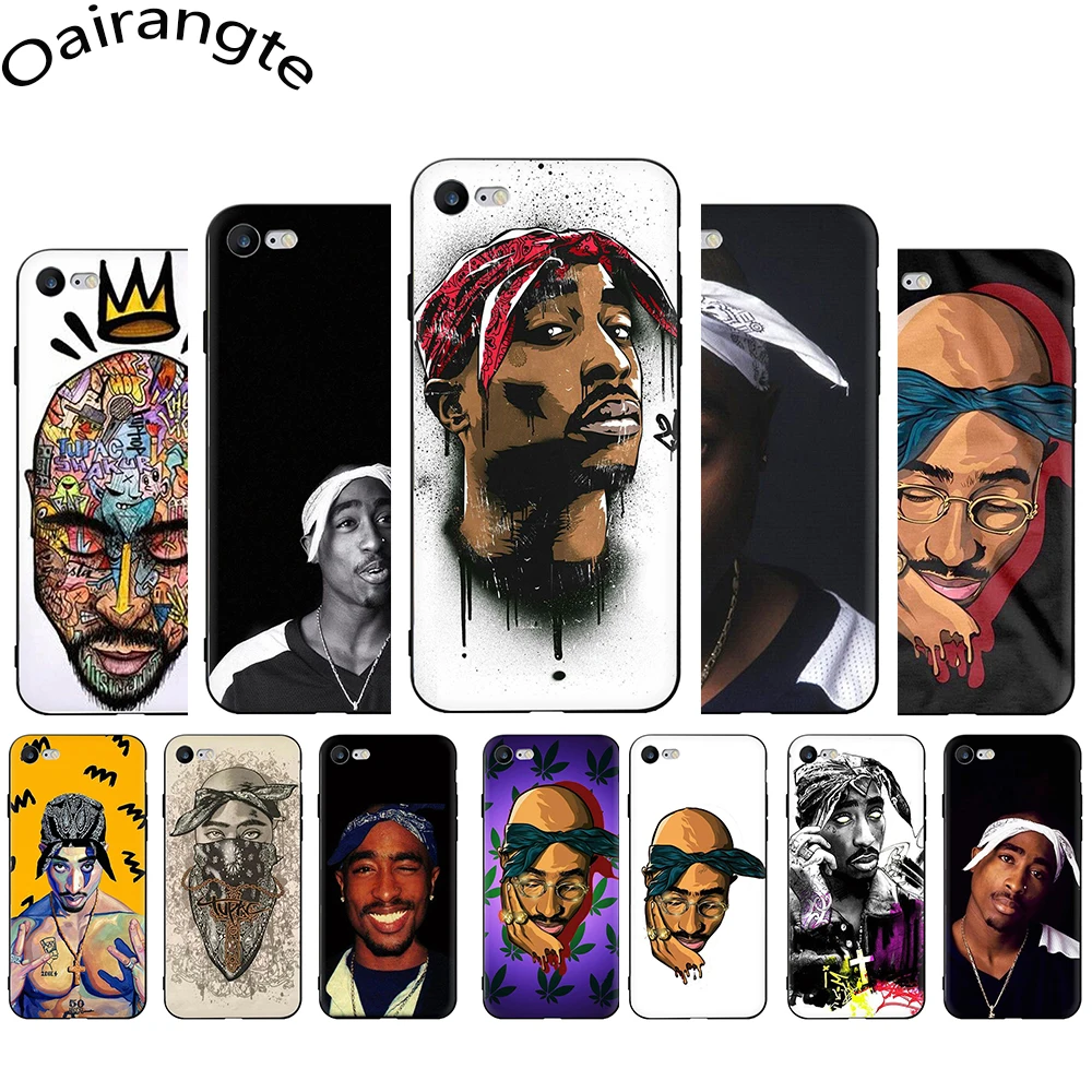 2Pac Tupac Amaru Shakur мягкий чехол для телефона iPhone 5 5S 6 6S Plus 7 8 Plus X XR XS 11 Pro Max