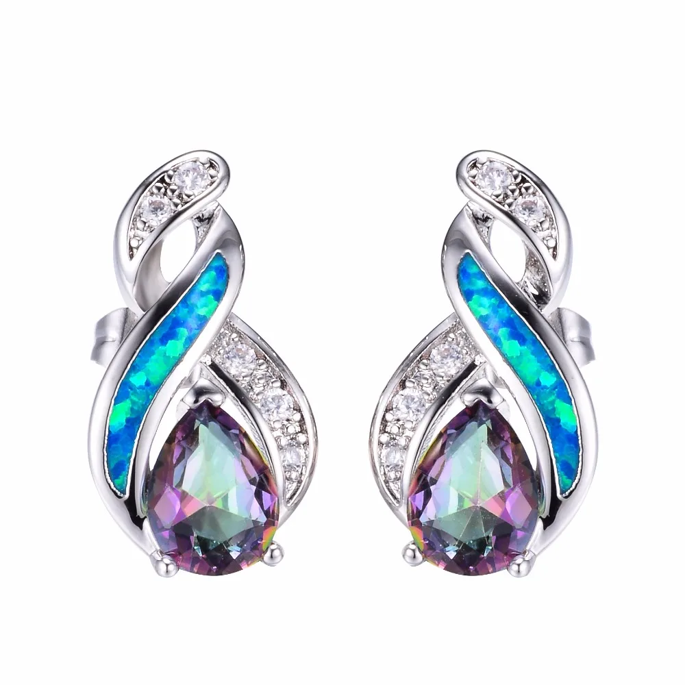 Роскошные сверкающие свадебные серьги Bijoux из циркония Аутентичные Серебряные