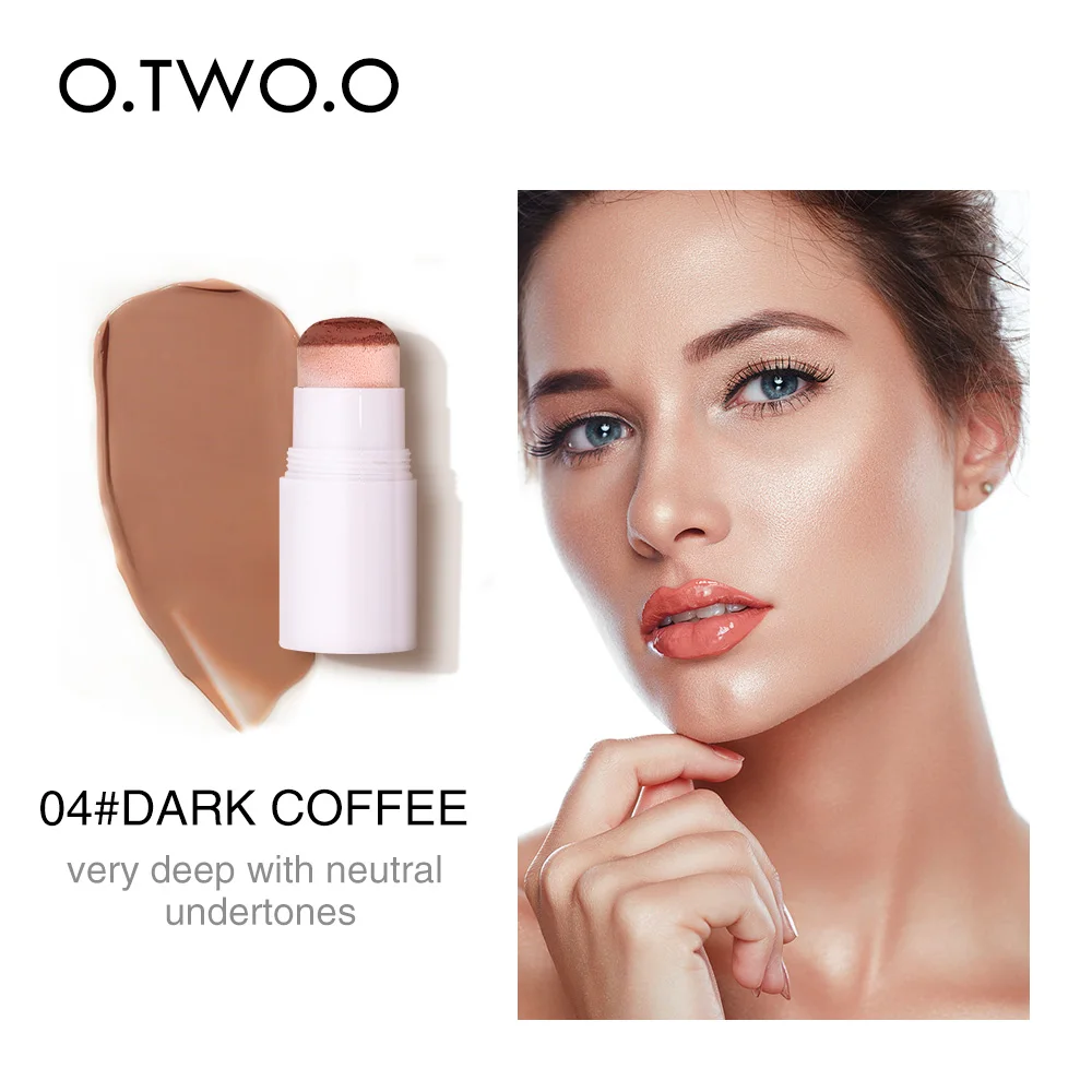 O.TWO.O Air Cushion Foundation Stick 6 Colors Contour Face Makeup Waterproof Matte Concealer Moisturizing Oil Control Cosmetic - Цвет: A04 Dark Coffee