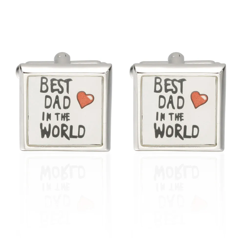 Запонки для рубашки MeMolissa мужчин лучший папа в мире запонки высокого качества
